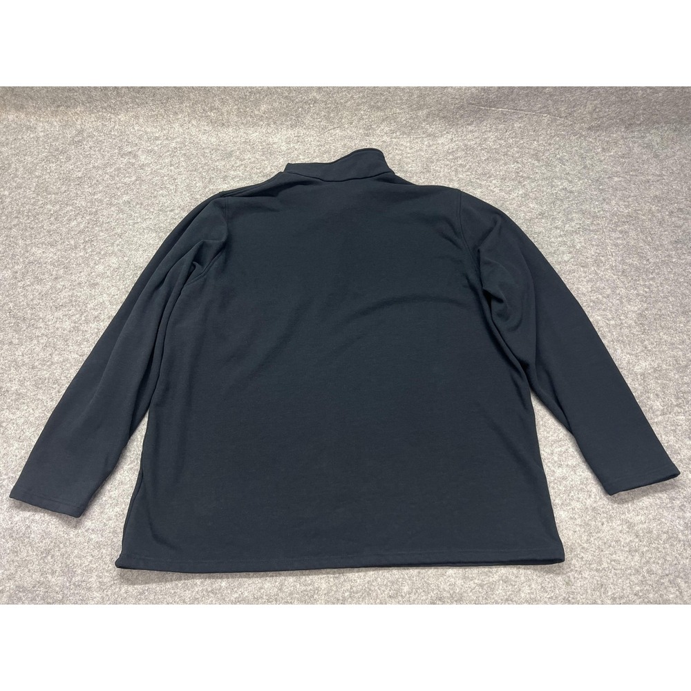 DragonWear Pullover Mens 3XL Blue Flame Resistant Fleece 1/4 Zip Mock Neck - Picture 8 of 9